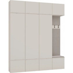 Τρίφυλλη Ντουλάπα με Καθρέπτη Κασμίρ 200x35x238cm
