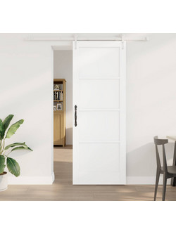 vidaXL Πόρτα Εσωτερική Συρόμενη Ξύλινη Λευκή 78x211cm 3450246