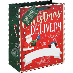 ΧΡΙΣΤΟΥΓΕΝΝΙΑΤΙΚΗ ΤΣΑΝΤΑ ΔΩΡΟΥ 27X33X14 cm CHRISTMAS DELIVERY (34X-37394-2C)