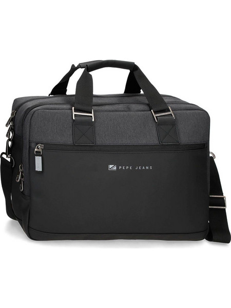 Premium Επαγγελματική Τσάντα Pepe Jeans Jarvis 7126631 Μαύρο | με 2 Κεντρικές Θήκες | Το Απόλυτο Business Briefcase Μαύρο