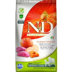 Farmina N&D Pumpkin Grain Free Adult Medium & Maxi with Boar, Pumpkin & Apple 2.5kg
