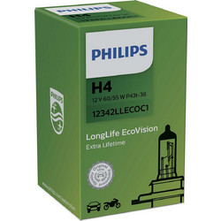 Philips H4 Longlife Ecovision Αλογόνου 12V 60/55W 1τμχ