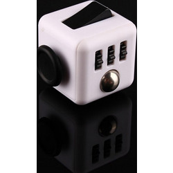 Anti Stress Fidget Cube Αγχολυτικός Κύβος Λευκό-μαύρο (OEM)