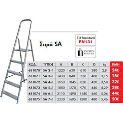 ΣΚΑΛΑ ΑΛΟΥΜΙΝΙΟΥ SA 2+1 BULLE 631070