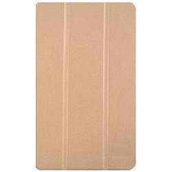 Δερμάτινη Θήκη Tri-fold με πίσω κάλυμμα σιλικόνης / Slim Book Case για το Samsung Galaxy Tab A (2018) 10.5 T590 / T595 ΧΡΥΣΟ (oem)