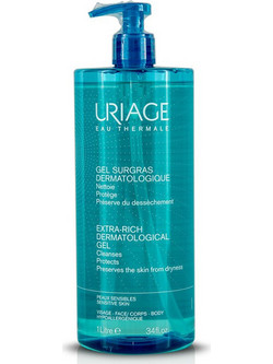 Uriage Surgas Liquide Dermatologique Gel Αφρόλουτρο σε Gel για Ευαίσθητο Δέρμα 1lt