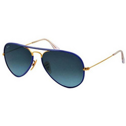 Ray-Ban RB3025JM 001/4M Γυαλιά Ηλίου Aviator Μεταλλικά Μπλε με Μπλε Καθρέπτη Φακό