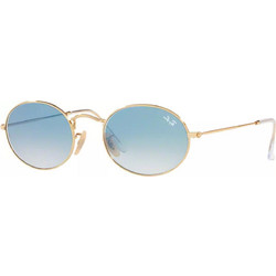 Ray-Ban RB3447N 001/3F Γυαλιά Ηλίου Στρογγυλά Μεταλλικά Χρυσά με Μπλε Degradee Καθρέπτη Φακό