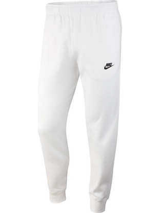 Nike Sportswear Club Ανδρικό Παντελόνι Φόρμας Fleece με Λάστιχο Λευκό BV2671-100