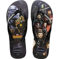 Havaianas Top Marvel Παιδικές Σαγιονάρες για Αγόρι Μαύρες 4139511-4058