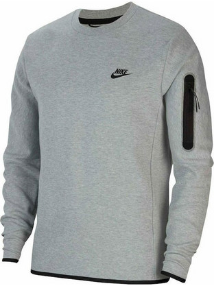 Nike Sportswear Tech Fleece Crew Ανδρικό Αθλητικό Φούτερ Γκρι CU4505-063