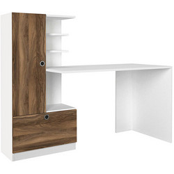 Megapap Domingo Γραφείο Ξύλινο με Βιβλιοθήκη 149.5x60x120cm GP042-0110,1