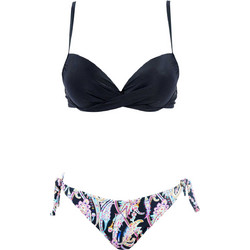 Gsecret Bikini Set με Ενίσχυση Μαύρο Πολύχρωμο FH3110-22173