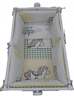 Beboulino Horse Σετ Λίκνου White 6τμχ