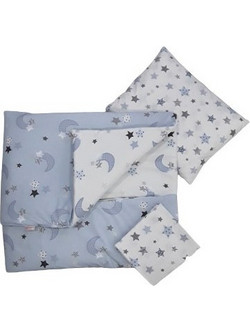Beboulino Moon Stars Σετ Κούνιας Blue 4τμχ