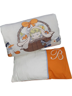 Beboulino New Baby Σετ Κούνιας White/Orange 3τμχ