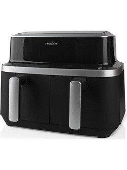 Nedis KAAF320BK Air Fryer 8.4lt με Διπλό Κάδο