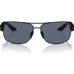 Prada PS50ZS 1BO09R Ανδρικά Γυαλιά Ηλίου Τετράγωνα Μεταλλικά Μαύρα με Μαύρο Polarized Φακό