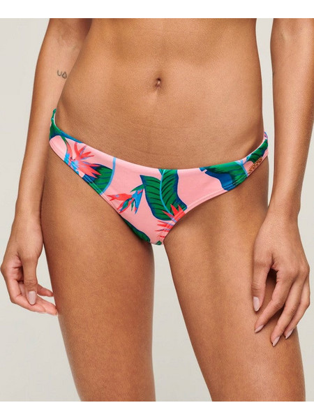 Superdry Tropiacl Cheeky Bikini Brazil Floral Ροζ W3010405A-2CY