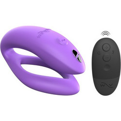 We-Vibe Sync Couples Personal Massager Velvet Διπλός Δονητής για Ζευγάρια με Τηλεχειριστήριο Μωβ