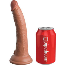 Pipedream King Cock Elite Ρεαλιστικό Dildo με Βεντούζα 17.8cm Caramel