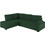 HomeMarkt Jade Γωνιακός Καναπές Κρεβάτι Αριστερή Γωνία Βελούδινος Πράσινος 250x180x88cm HM3144.05L
