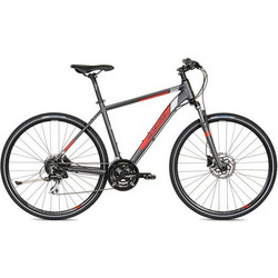 Ideal Megisto 2024 Ποδήλατο Trekking 28" Αλουμινίου με 24 Ταχύτητες και Δισκόφρενα Μαύρο Κόκκινο