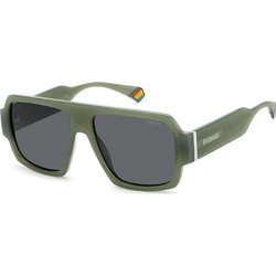 Polaroid Eyewear PLD6209SX Ανδρικά Γυαλιά Ηλίου Aviator Κοκάλινα Γκρι με Μαύρο Polarized Φακό