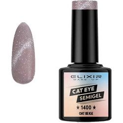 Elixir Cat Eye Effect Semigel 1400 Oat Beige Ημιμόνιμο Βερνίκι Νυχιών 8ml