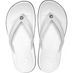 Crocs Crocband Ανδρικές Σαγιονάρες Ανατομικές Λευκές 11033-100