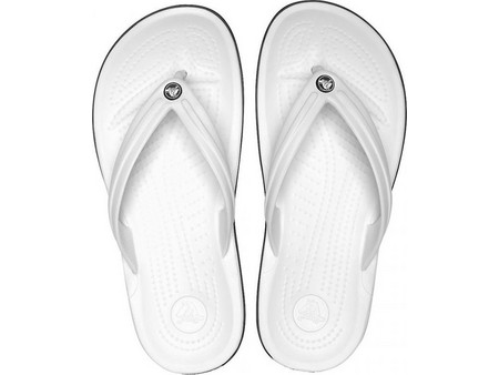 Crocs Crocband Ανδρικές Σαγιονάρες Ανατομικές Λευκές 11033-100