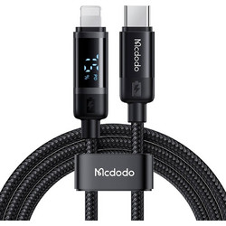 Mcdodo CA-5210 Braided LED USB-C to Lightning Cable 36W 1.2m Black CA-5210