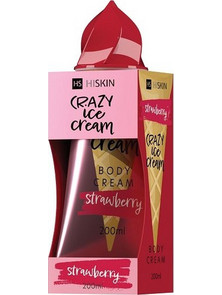 HISKIN Crazy Ice Cream Strawberry Ενυδατική Κρέμα Σώματος 200ml