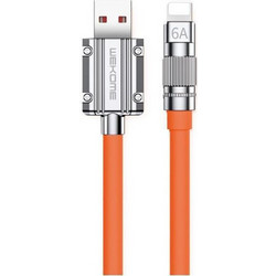 wekome WDC-186 USB-A to Lightning Cable 1m Orange 6941027632833