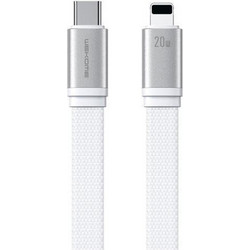 WK WDC-155 Braided Flat USB-C to Lightning Cable 1.5m White