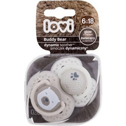 Lovi Dynamic Buddy Bear Ανατομικές Ορθοδοντικές Πιπίλες Σιλικόνης 6-18m 2τμχ