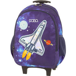 Polo Junior Frenzi Space Σχολική Τσάντα Τρόλεϊ Δημοτικού Μπλε 901051-8301 2024