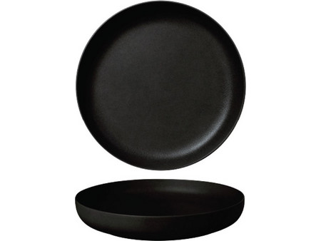 Baralee Πιάτα Βαθιά Πορσελάνης Fine Plus Μαύρο 095034A-L030 21.5cm 4τμχ