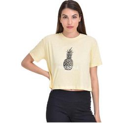 Target Γυναικείο Αθλητικό Crop Top Κίτρινο S24/65008-61