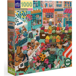Puzzle eeBoo English Green Market 1000 Κομμάτια
