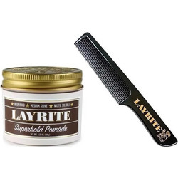 Layrite Pomade Μαλλιών Πολύ Δυνατό Κράτημα Κράτημα 120gr & Comb