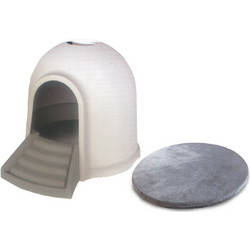M-Pets Igloo Σπιτάκι Σκύλου Πλαστικό Λευκό Γκρι 45.7x43x60cm