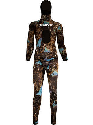 XDive Bajo Camo Ολόσωμη Στολή Κατάδυσης Neoprene με Επιστήθιο για Αυτόνομη Κατάδυση 5mm
