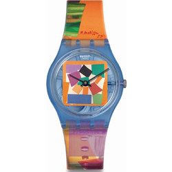 Swatch Γυναικείο Ρολόι με Πολύχρωμο Καουτσούκ Λουράκι SO28Z127