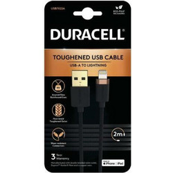 Duracell USB7022A USB-A to Lightning Cable 2m Black 5056304399970