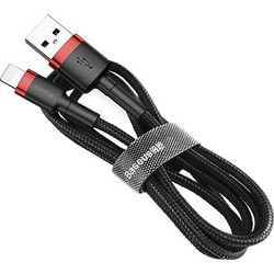 Baseus Braided USB-A to Lightning Cable 0.5m Black Red BASCALKLFA19