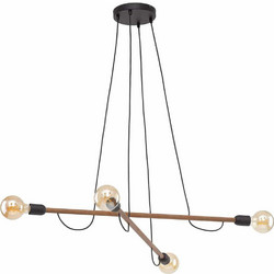 TK Lighting Helix Κρεμαστό Φωτιστικό Οροφής Ράγα Πολύφωτο E27 Μαύρο 4949