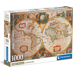 Puzzle Clementoni Compact Box High Quality Collection Χάρτης Αντίκα 1000 Κομμάτια