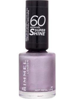 Rimmel 60 Seconds Super Shine 811 Hot Metal Love Gloss Βερνίκι Νυχιών Quick Dry 8ml