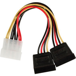 Valueline VLCP73520V015 Καλώδιο Τροφοδοσίας 4-Pin Molex to 2 x 15-Pin SATA III 0.15m Multicolor
